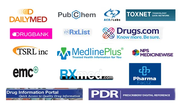 List of trustable and major drug information websites