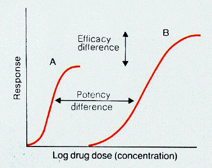 Difference between Potency and Efficacy